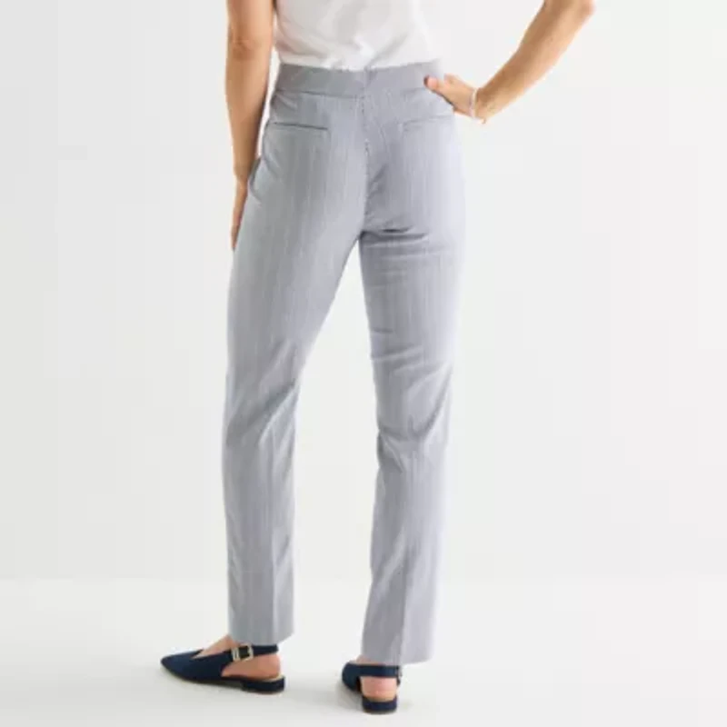 Liz Claiborne Womens Tall Straight Pull-On Pant