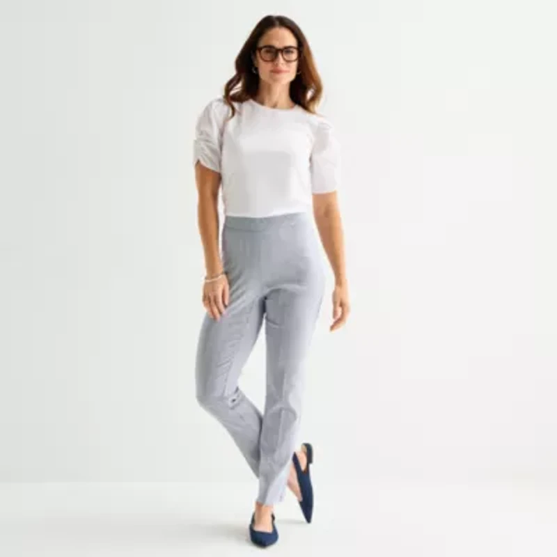 Liz Claiborne Womens Tall Straight Pull-On Pant