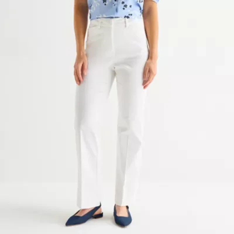 Liz Claiborne Womens Tall Flare Mid Rise Trouser