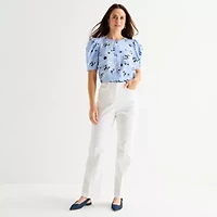 Liz Claiborne Womens Tall Flare Mid Rise Trouser