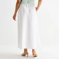 Liz Claiborne Womens Tall Mid Rise Long A-Line Skirt