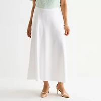 Liz Claiborne Womens Tall Mid Rise Long A-Line Skirt