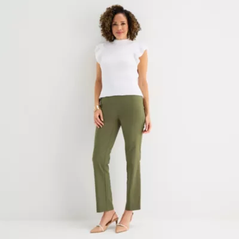 Liz Claiborne Lisa Womens Straight Pull-On Pant
