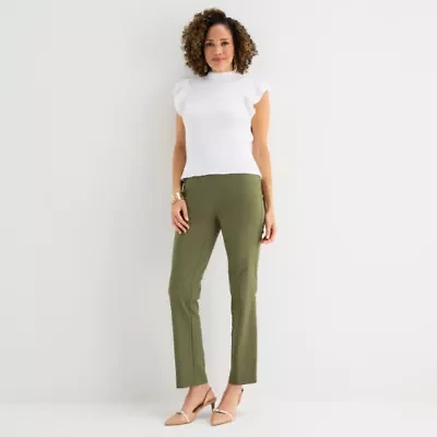 Liz Claiborne Lisa Womens Straight Pull-On Pant