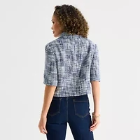 Liz Claiborne Womens Short Sleeve Blouse