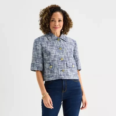 Liz Claiborne Womens Short Sleeve Blouse