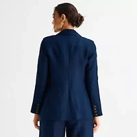 Liz Claiborne Linen Womens Classic Fit Blazer