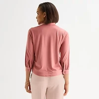 Liz Claiborne Womens 3/4 Sleeve Blouse
