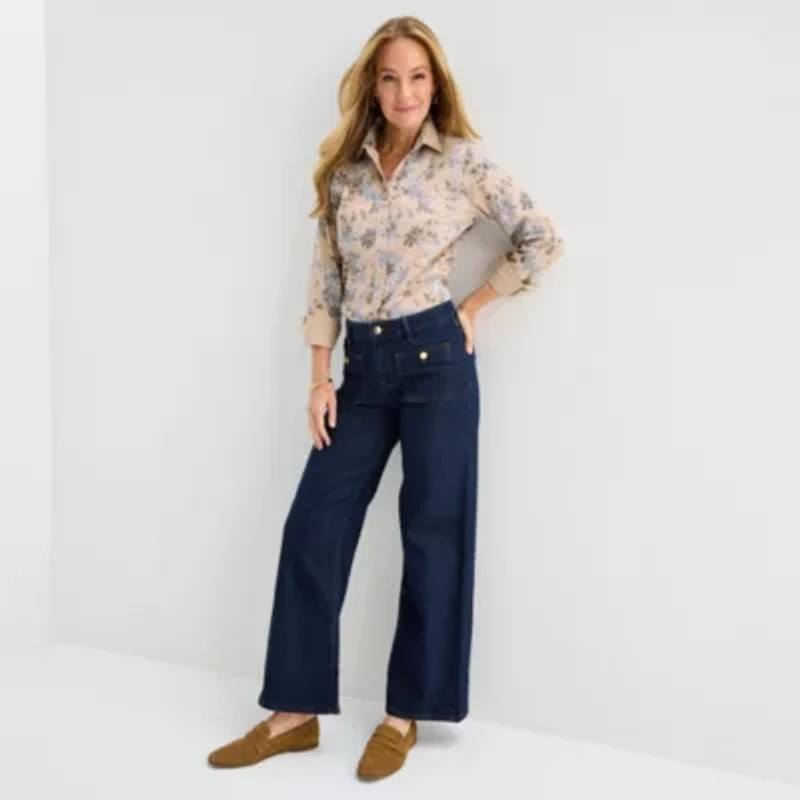 Liz Claiborne Womens Long Sleeve Dress Shirt