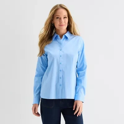 Liz Claiborne Womens Long Sleeve Dress Shirt