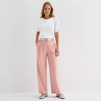 Liz Claiborne Womens Crew Neck Short Sleeve Blouse