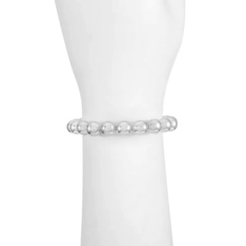 Liz Claiborne Silver Tone Womens Round Stretch Bracelet