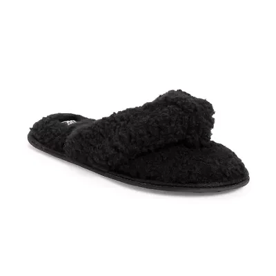 Muk Luks Taryn Thong Womens Memory Foam Slip-On Slippers