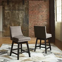 Signature Design by Ashley® Tallenger 2-pc. Counter Height Upholstered Swivel Bar Stool