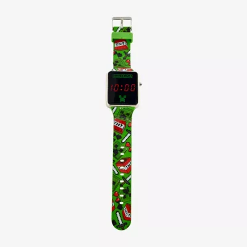 Minecraft Boys Digital Multicolor Strap Watch Min4095jc