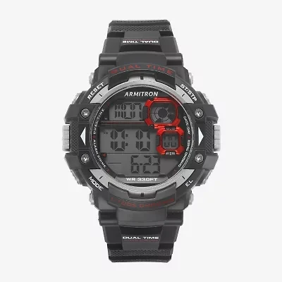 Armitron Mens Chronograph Multi-Function Black Strap Watch 40/8309redj