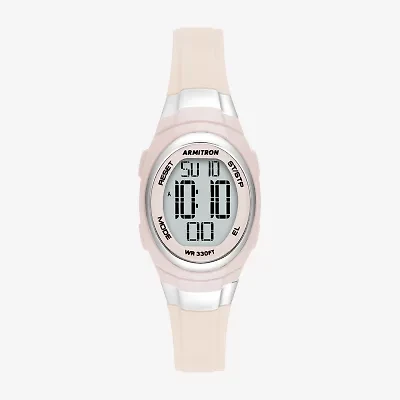 Armitron Womens Chronograph Multi-Function Pink Strap Watch 45/7034plp