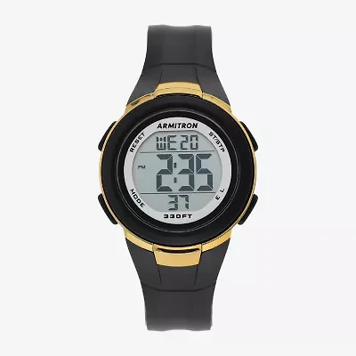 Armitron Womens Chronograph Multi-Function Black Strap Watch 45/7126gbk