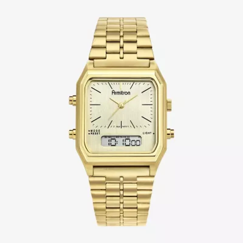 Armitron All Sport Mens Gold Tone Stainless Steel Bracelet Watch 20/5453chgp