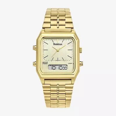 Armitron All Sport Mens Gold Tone Stainless Steel Bracelet Watch 20/5453chgp