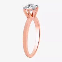 Womens 1 CT. T.W. Natural White Diamond 10K Gold Round Solitaire Bridal Set