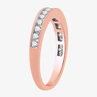 Womens 1 CT. T.W. Natural White Diamond 10K Gold Round Solitaire Bridal Set