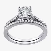 Womens 3/4 CT. T.W. Natural White Diamond 10K Gold Round Bridal Set