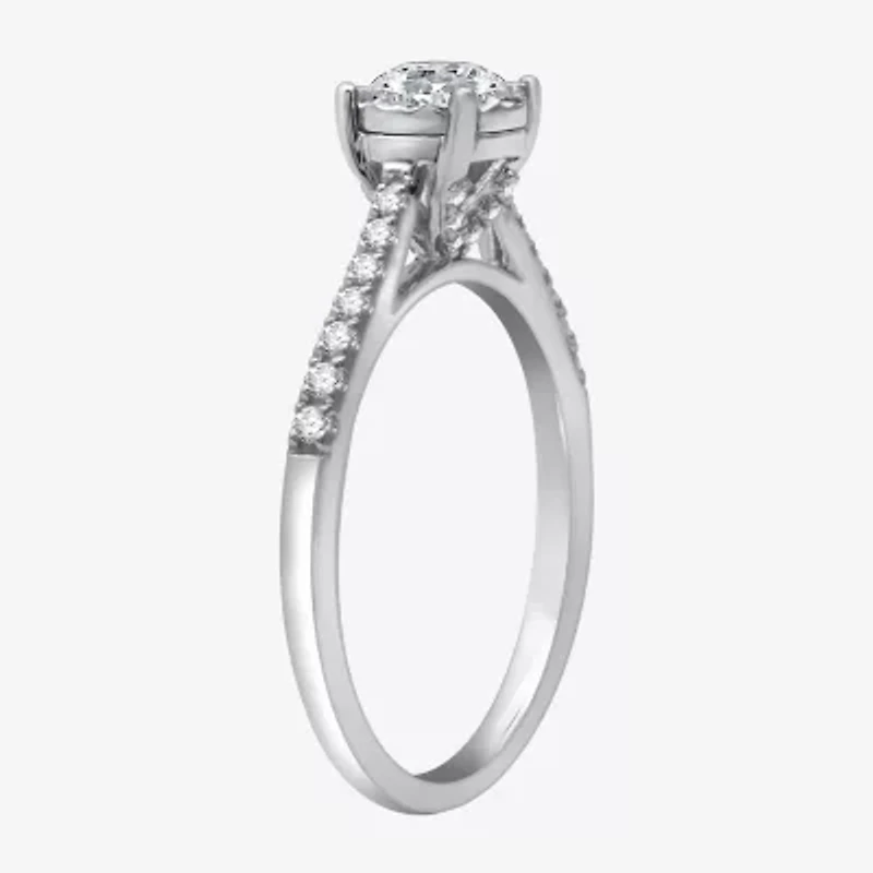 Womens 3/4 CT. T.W. Natural White Diamond 10K Gold Round Bridal Set