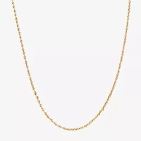 Unisex Adult 10K Gold 22 Inch Rope Chain Necklace