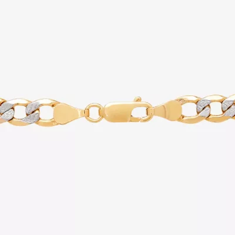 Made in Italy Mens 14K Gold 22 Inch Figaro Chain Necklace