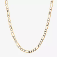 Made in Italy Mens 14K Gold 22 Inch Figaro Chain Necklace