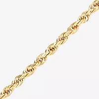 Mens 14K Gold 24 Inch Rope Chain Necklace