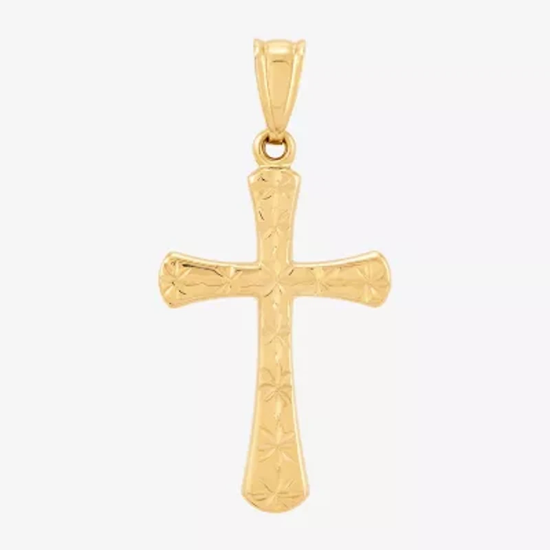 Unisex Adult 14K Gold Cross Pendant