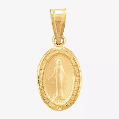 Unisex Adult 14K Gold Oval Pendant