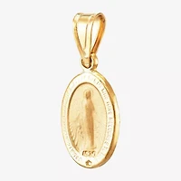 Unisex Adult 14K Gold Oval Pendant
