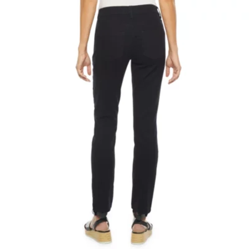 Liz Claiborne Womens Sara Mid Rise Slim Fit, Skinny Leg Jean