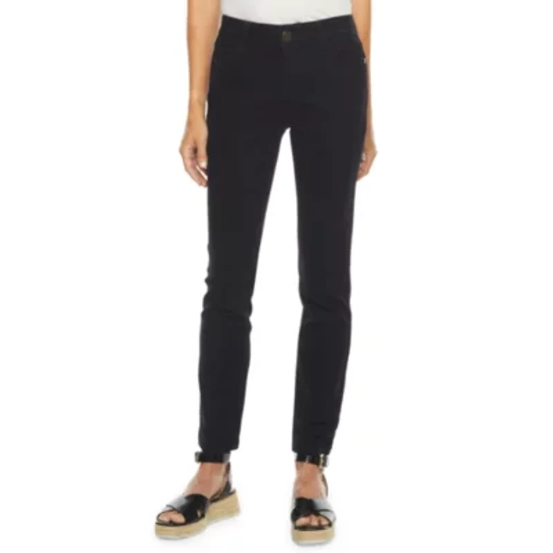 Liz Claiborne Womens Sara Mid Rise Slim Fit, Skinny Leg Jean