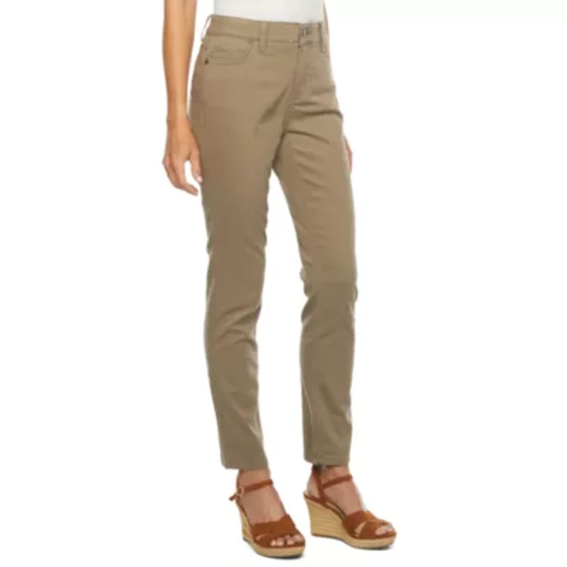 Liz Claiborne Sara Womens Petites Short Mid Rise Skinny Fit Slim Jean