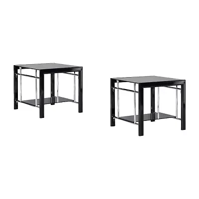 Lambert Living Room Collection 2-pc. Glass End Table