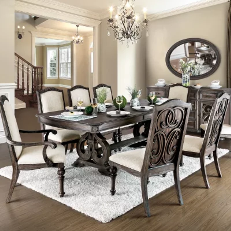 Maud Dining And Kitchen Collection Rectangular Wood-Top Dining Table