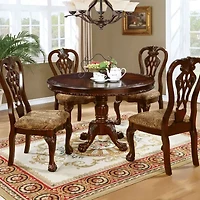 Doloros Dining And Kitchen Collection Round Wood-Top Dining Table