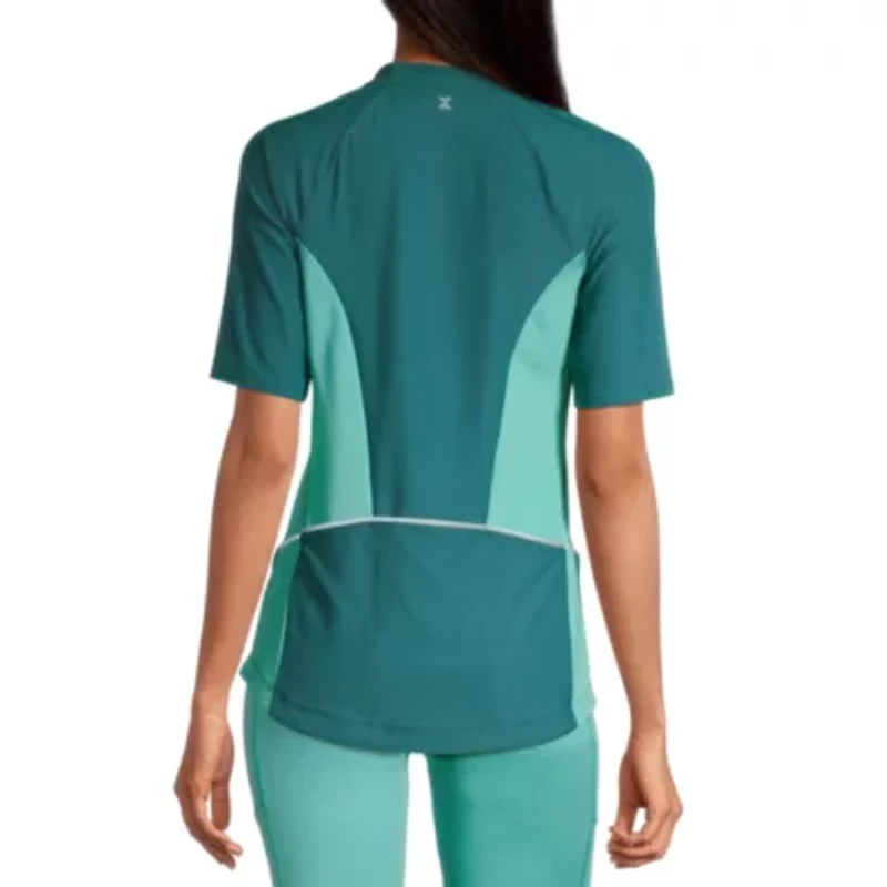 Xersion Womens Mock Neck Short Sleeve Jersey