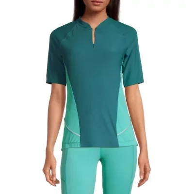 Xersion Womens Mock Neck Short Sleeve Jersey