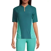 Xersion Womens Mock Neck Short Sleeve Jersey