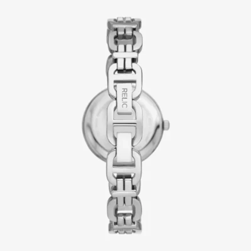 Relic By Fossil Relic Womens Silver Tone Bracelet Watch Zr34643