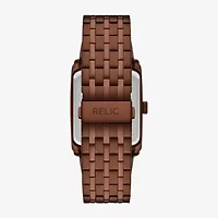 Relic By Fossil Mens Brown Stainless Steel Bracelet Watch Zr77335