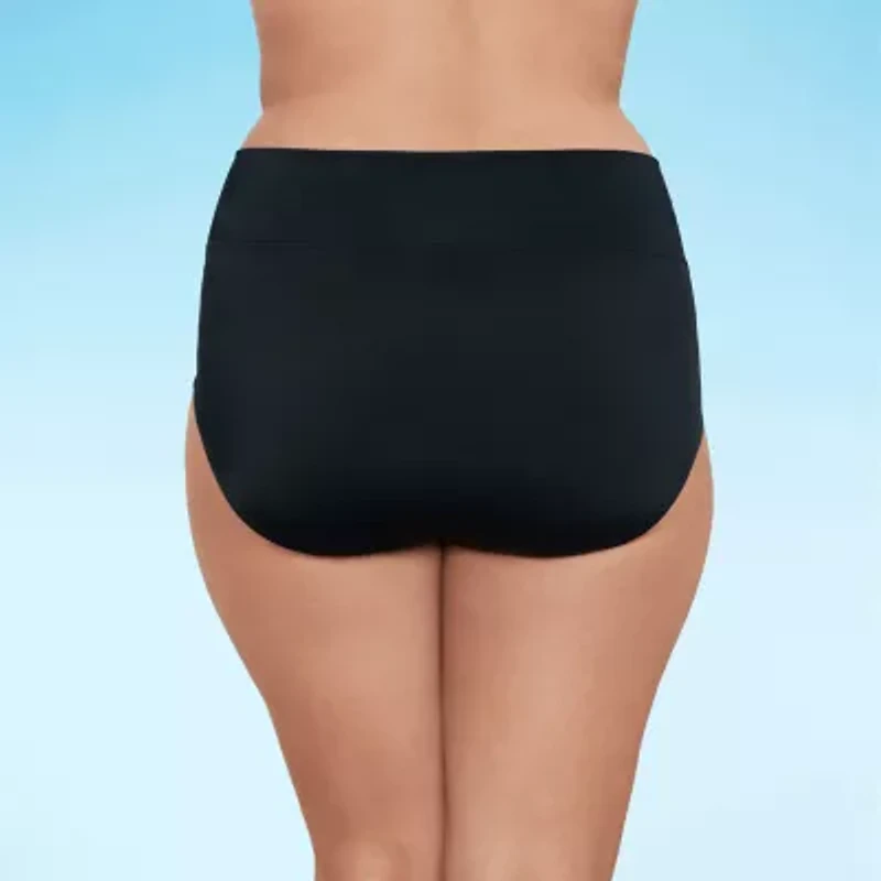 Trimshaper Womens Plus High Waist Bikini Swimsuit Bottom