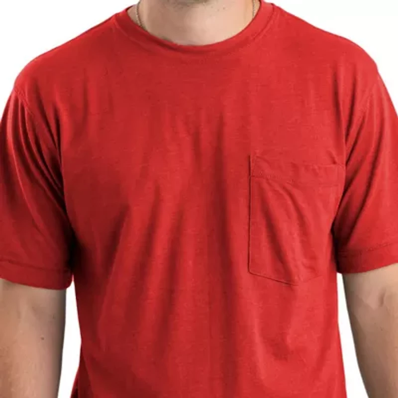 Berne Lightweight Performance Mens Crew Neck Short Sleeve Moisture Wicking Pocket T-Shirt