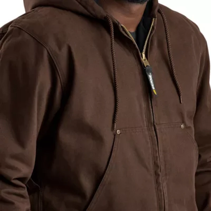 Berne Highland Washed Duck Mens Hooded Heavyweight Work Jacket