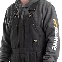 Berne Highland Washed Insulated Bibs Short Mens Workwear Overall